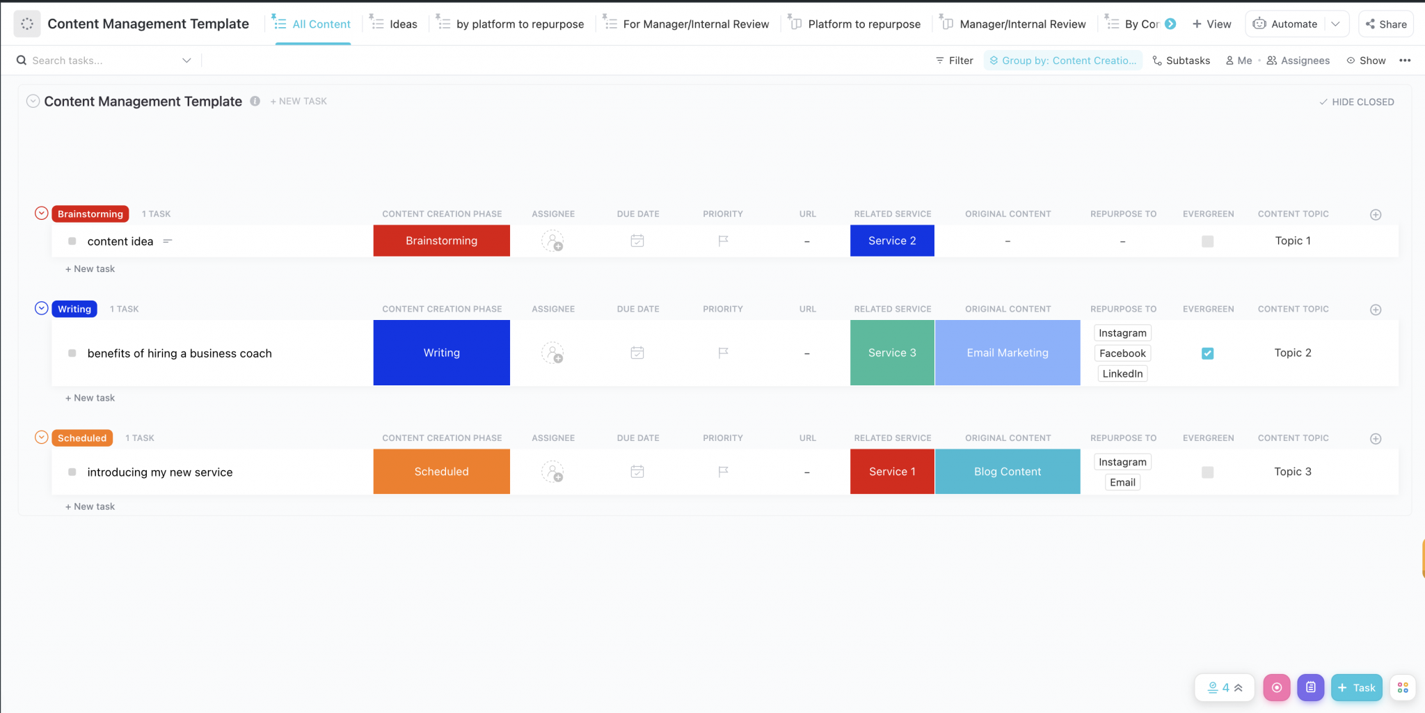 Social Media Content Management ClickUp Template The ClickUp Shop